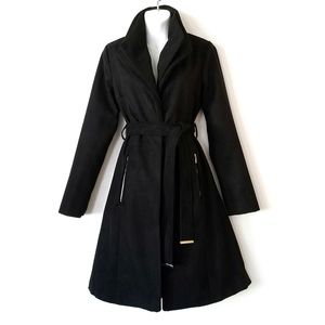Outer Edge Black Wool Blend Peacoat Jacket